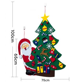 Войлочная елка с Дедом Морозом на стену оптом